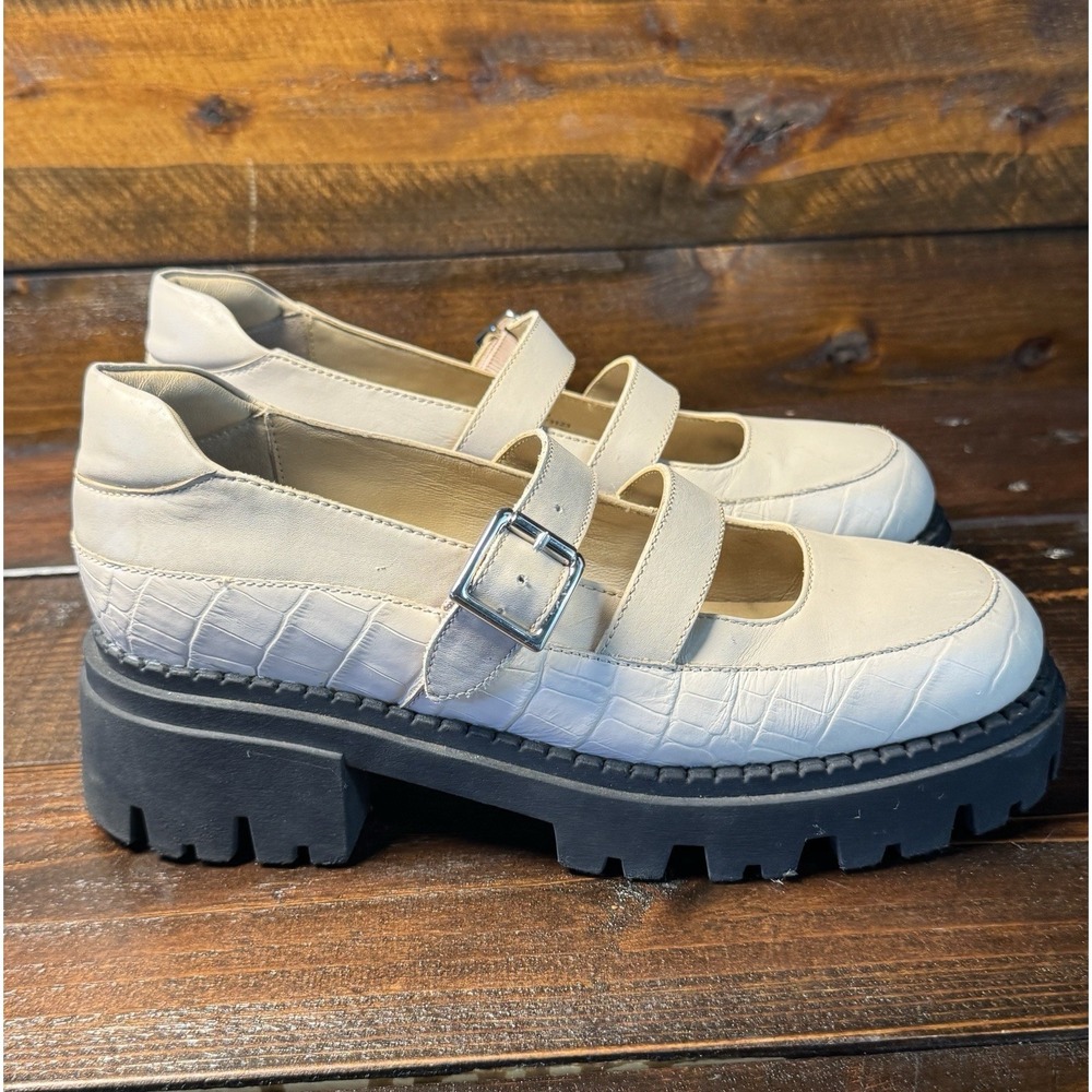Free People Stella Mary Jane Off White Platform Pump  Women's US 9 EUR 40 NWOT - Picture 2 of 15